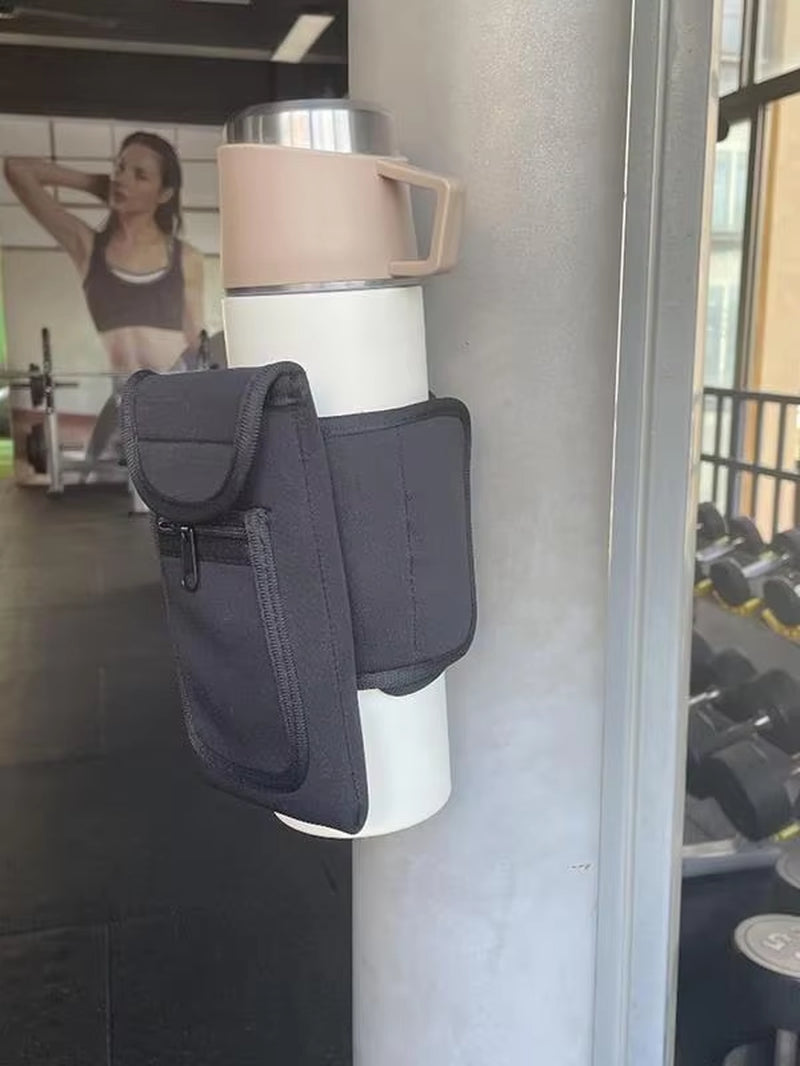 Magnetic Portable Gym Water Bottle Bag - Convenient Sling Pouch for Easy Attachment to Metal Surfaces