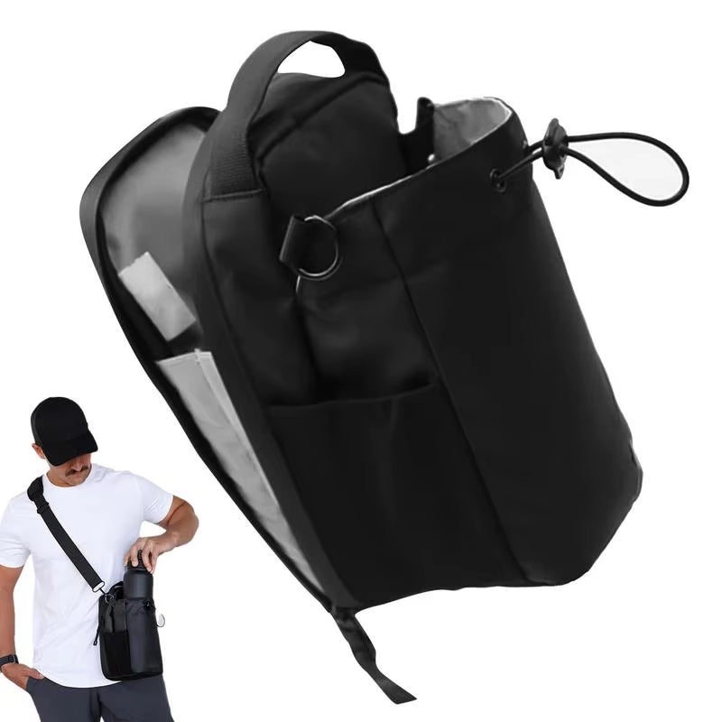 Magnetic Portable Gym Water Bottle Bag - Convenient Sling Pouch for Easy Attachment to Metal Surfaces