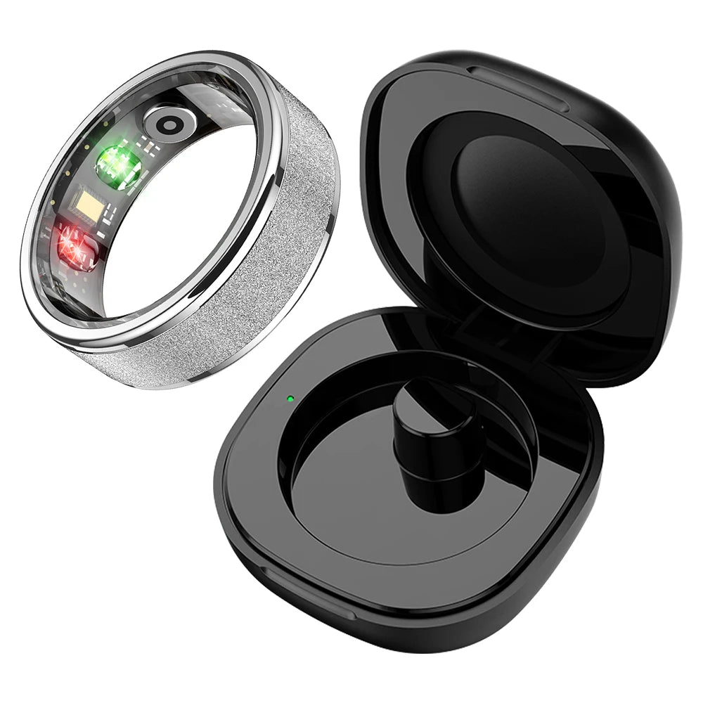 HeartHalo Smart Ring with Charging Case for Men Women, Health and Sleep Monitor, Waterproof, Multi-Sport Mode