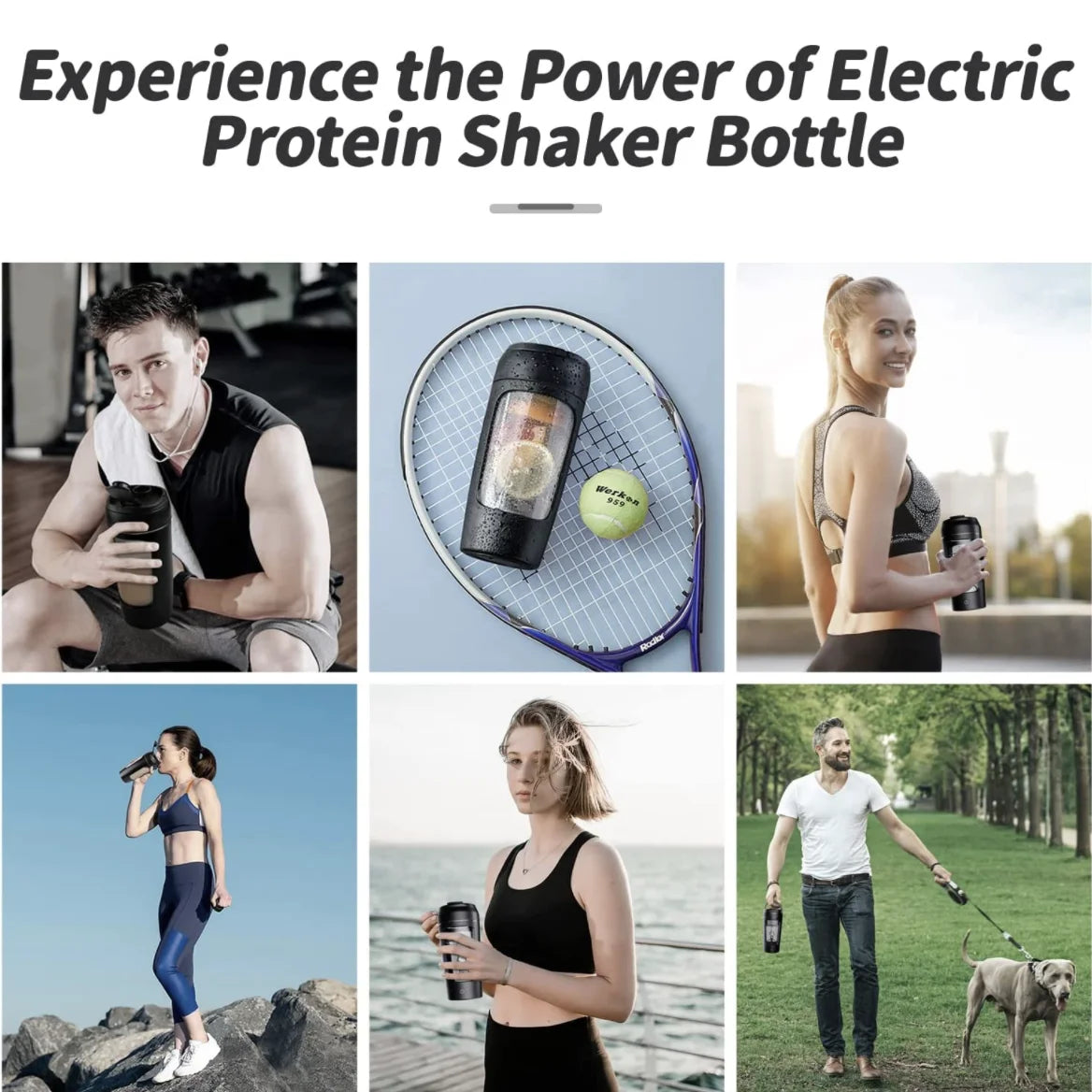 New 650Ml USB Electric Portable Whey Protein Shaker Bottle Fully Automatic Stirring Cup Rechargeable Gym BA Free Cocktail Blend