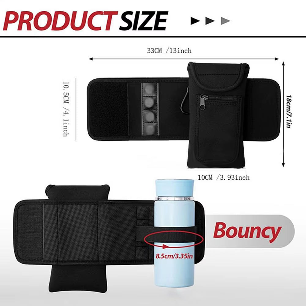 Magnetic Portable Gym Water Bottle Bag - Convenient Sling Pouch for Easy Attachment to Metal Surfaces