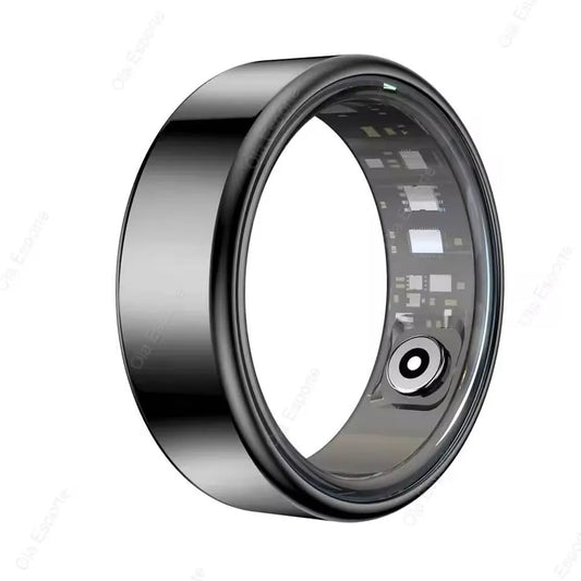 R09 Smart Ring Men Women with Charging Case,Heart Rate Blood Oxygen,Skin Temperature Monitor,5Atm Waterproof for Android Ios