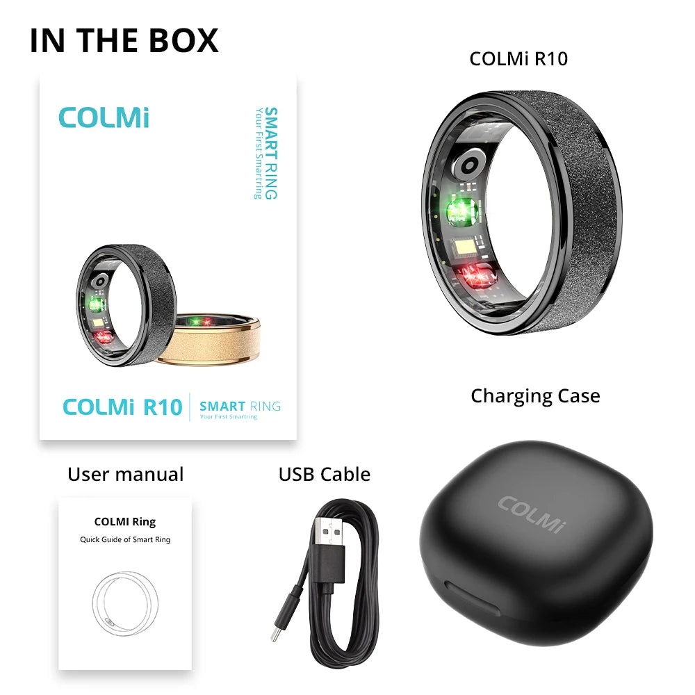 HeartHalo Smart Ring with Charging Case for Men Women, Health and Sleep Monitor, Waterproof, Multi-Sport Mode